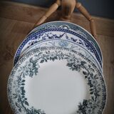 Quartet flat blue plates dessert 39