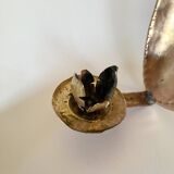 Reflector wall candle holder, brass