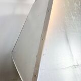 Large Silver Industrial Factory Pebdant Lamp, 1970s