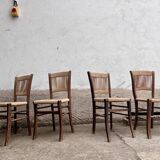 Set of 4 Vintage Rope Bistro Chairs