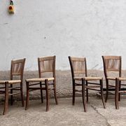 Set of 4 Vintage Rope Bistro Chairs