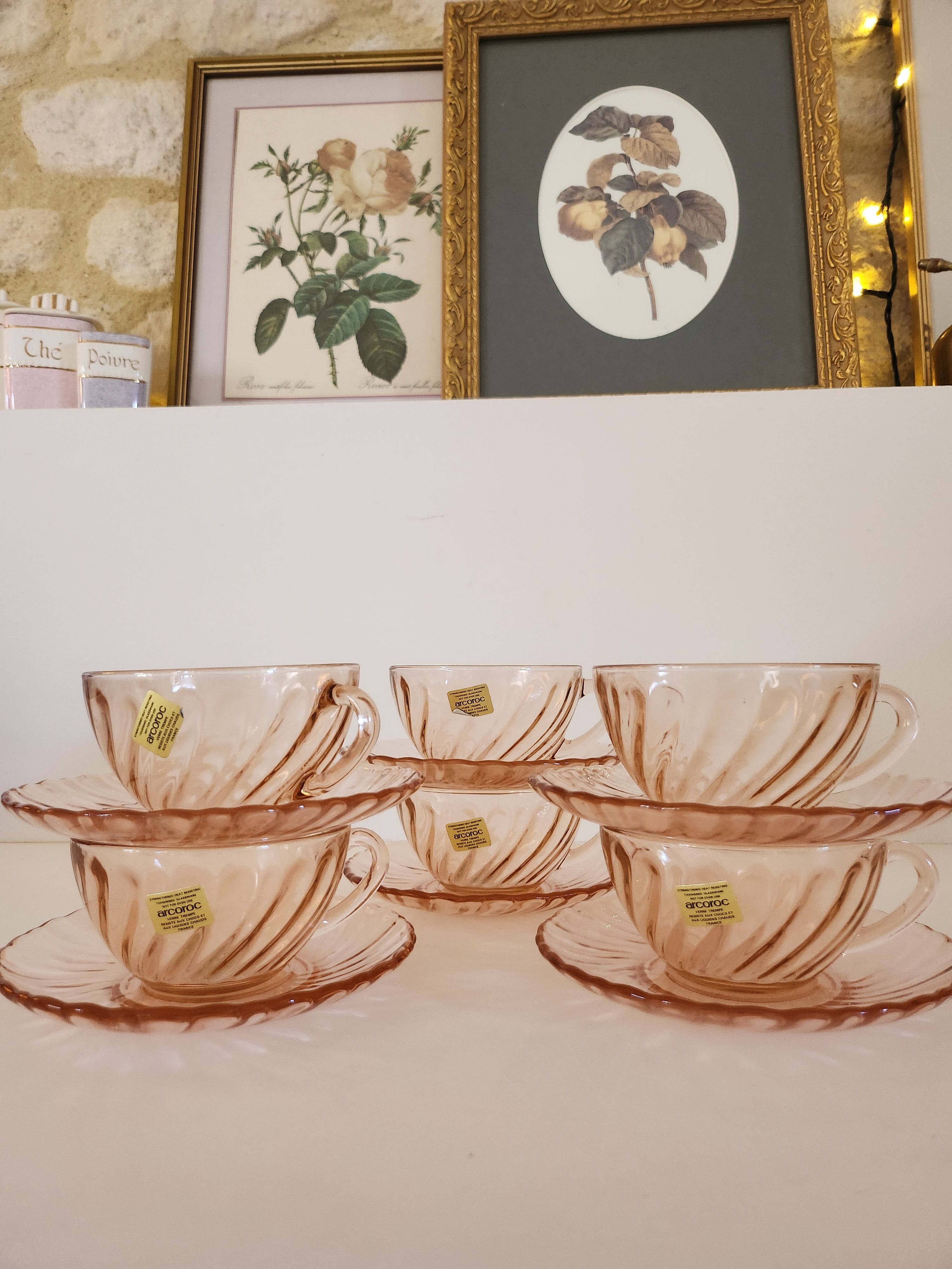 Set 6 cups and new rosaline saucers