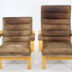 1970s Pair of Yngve Ekström "Contino" Leather Armachair,Sweden
