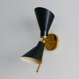 Applique murale italienne en laiton des années 1950 – Modèle 131 de Gino Sarfatti Arteluce - Design