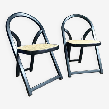 2 chaises pliantes vintage Arca par Gigi Sabadin pour Crassevig