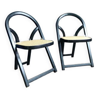 2 chaises pliantes vintage Arca par Gigi Sabadin pour Crassevig
