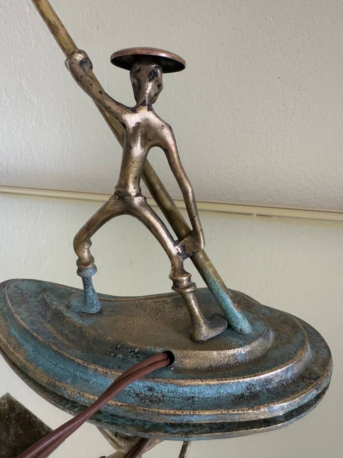 Hakuli bronze lamp from Israel, 1950s