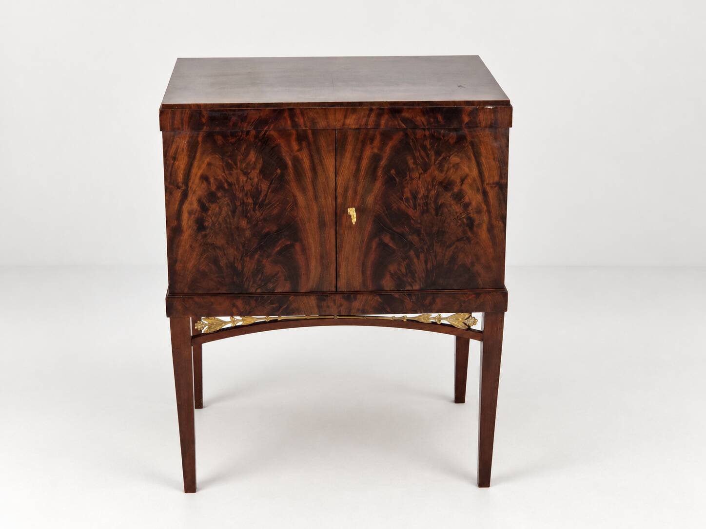 Swedish Grace Cabinet, Flamed Mahogany