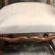 Chairs (pair) Sheep bones in walnut-tinted beech and marbled beige velvet
