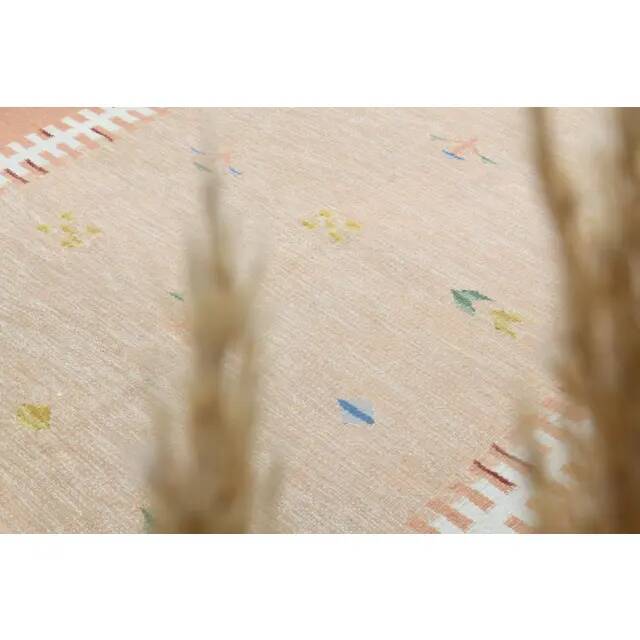 1970s Vintage Turkish Oushak Handmade Wool Cotton Orange Area Rug 173x223