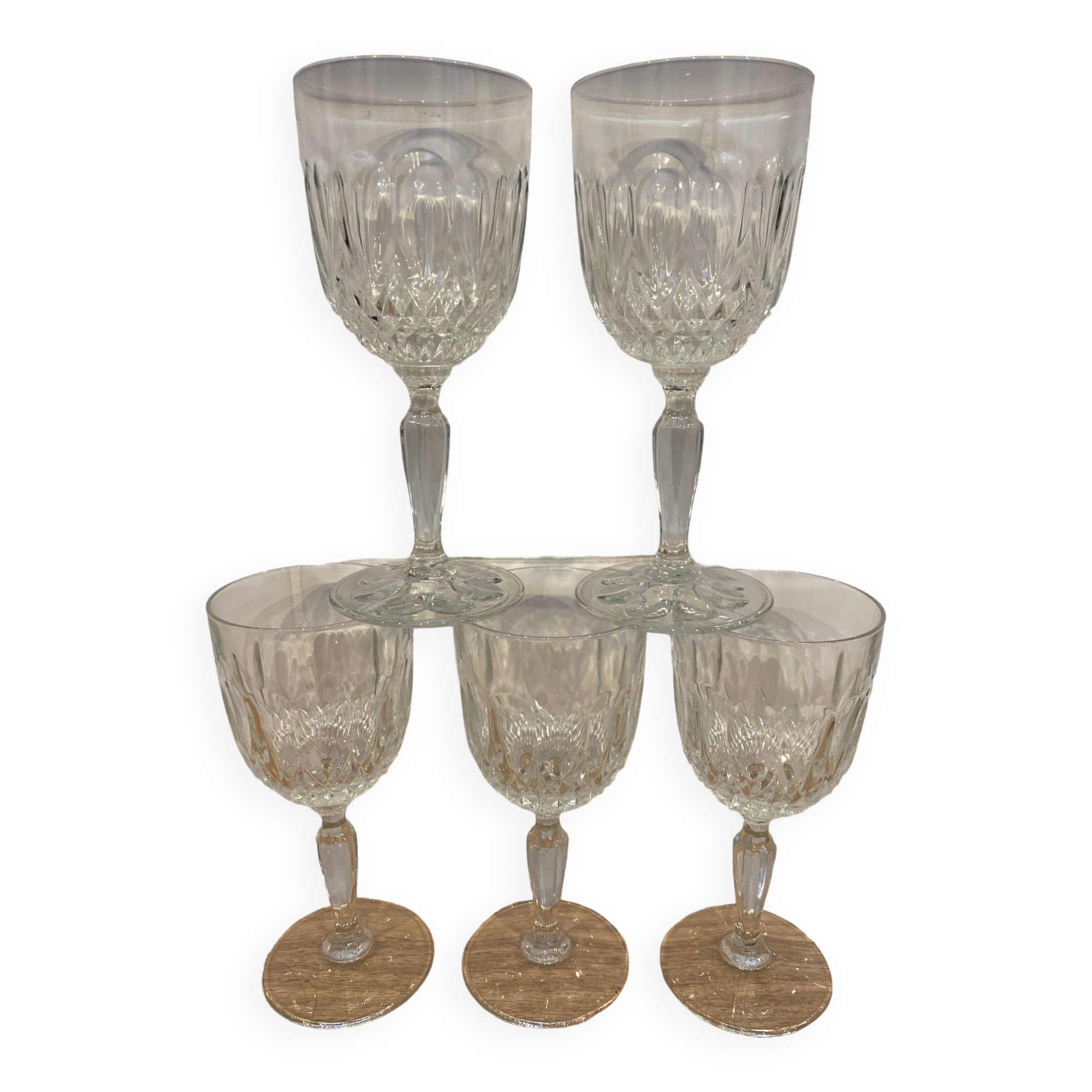 Set of 5 wine glasses