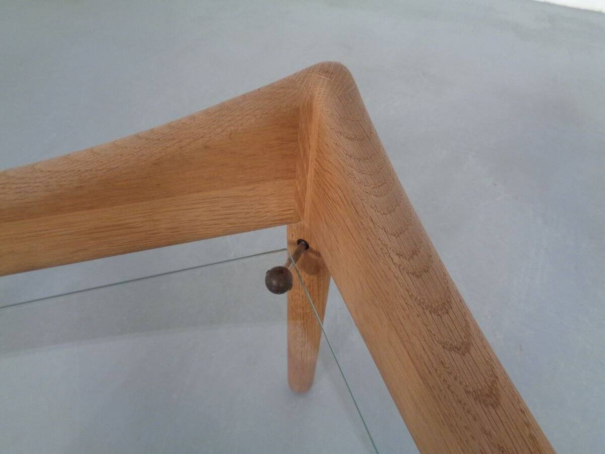 Modus Oak & Glass Table by Kristian Vedel for Soren Willadsen, 1963