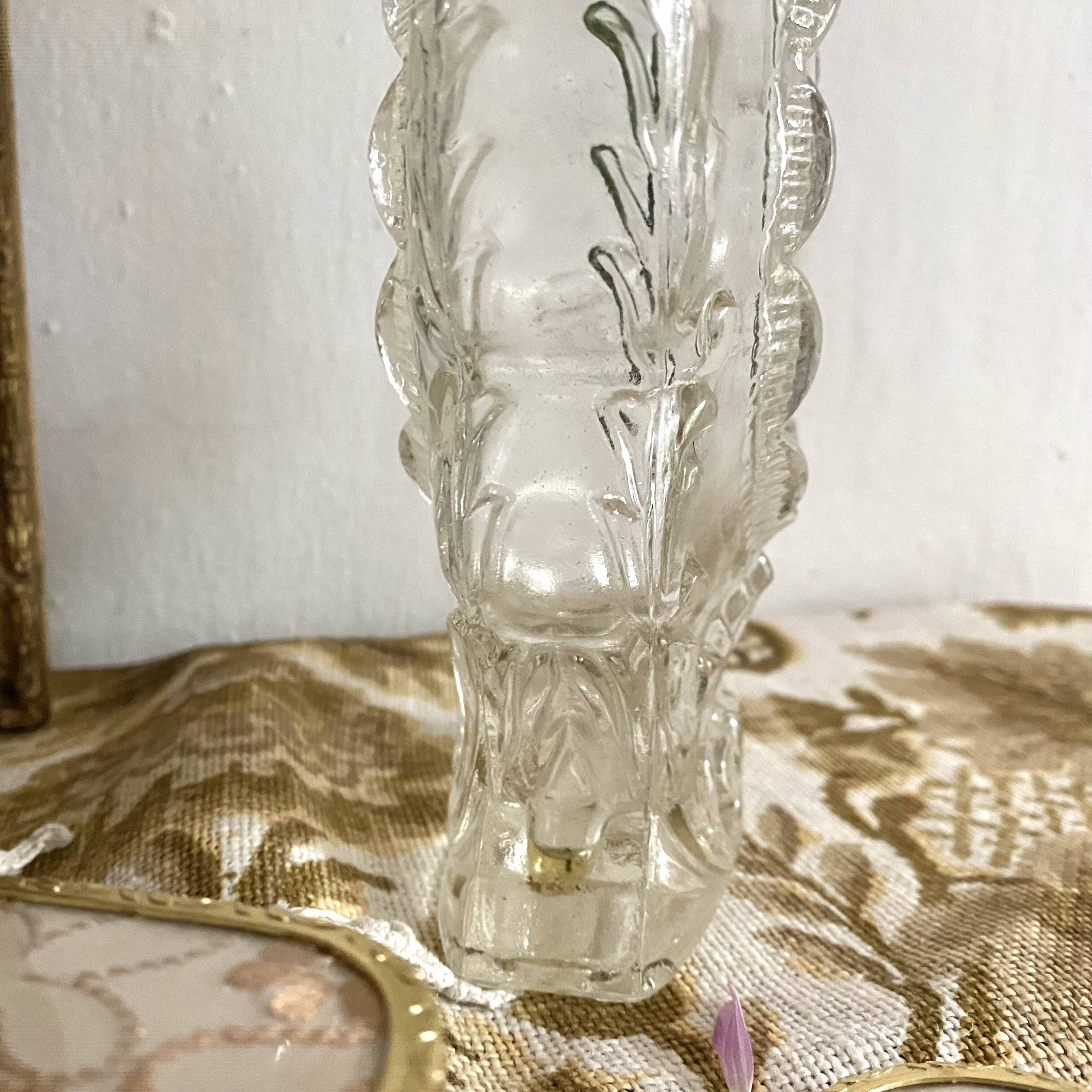 Antique molded glass carafe