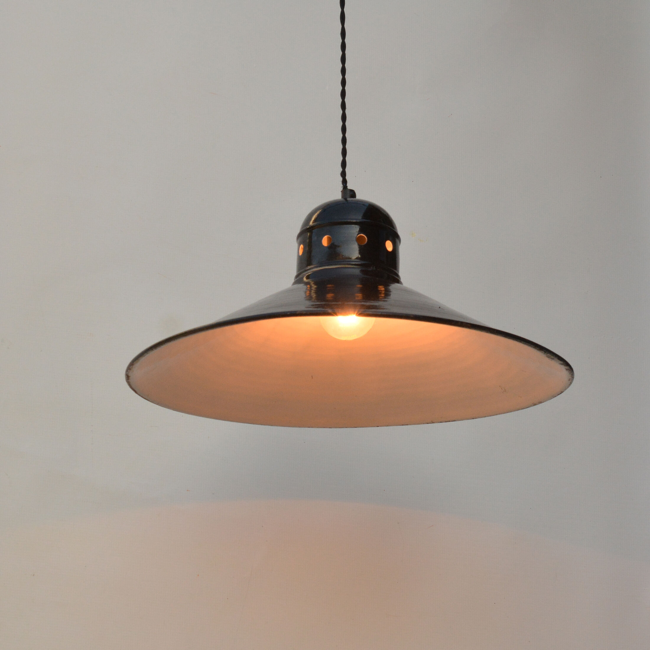 Industrial pendant lamp, Storch Leuchten, Germany, 1960s