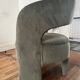 Green velvet tripod armchair