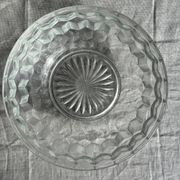 Petit saladier en verre vintage à motif de cubes