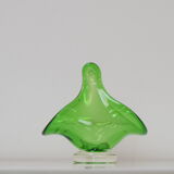 Art Glass Basket by Josef Hospodka for  Chribska Glassworks,1960's.