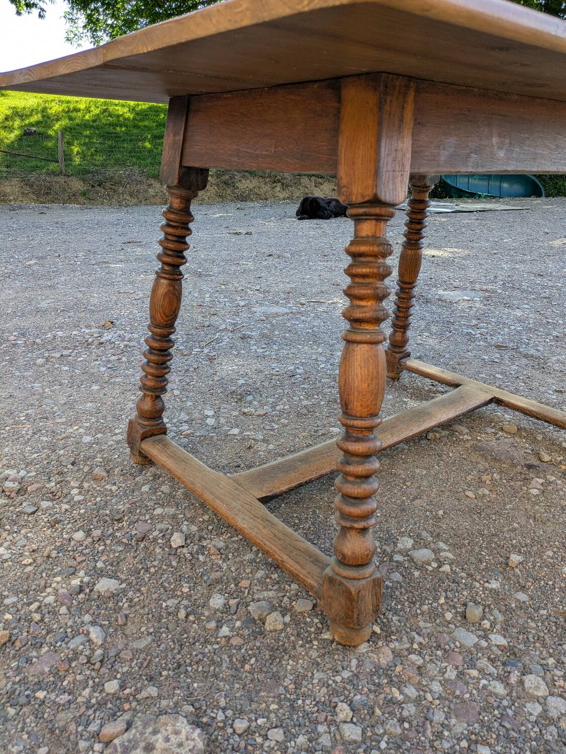 Table with turned legs