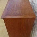 Commode ancienne post art déco  vers 1940 en bois massif pin dans sa patine