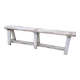 Old bench limed in white