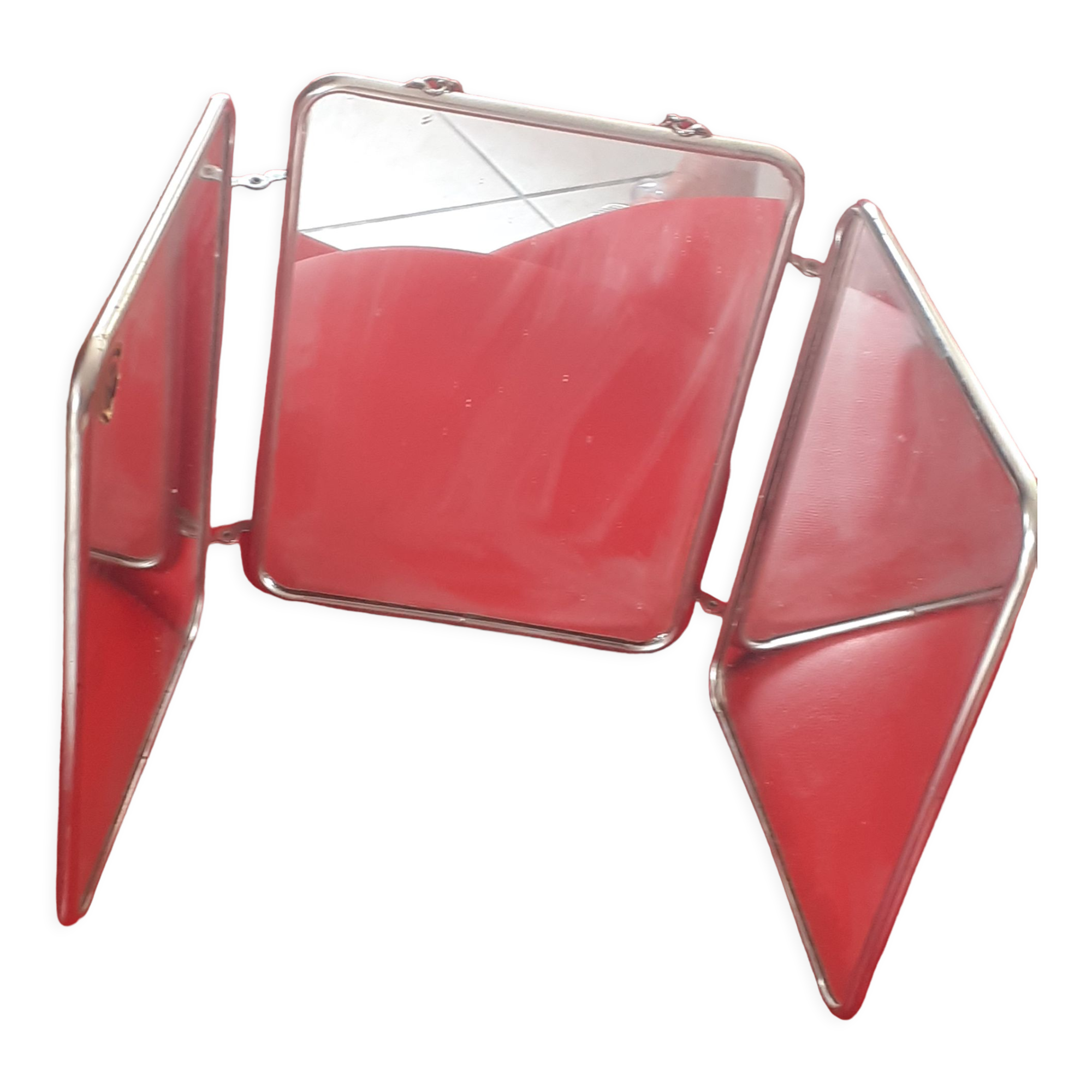 Triptych barber mirror from the 1950s.