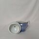 Blue sugar bowl from the 1920s, lustrous porcelain.