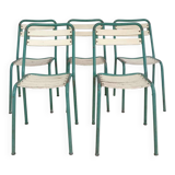 Set of 5 Tolix T2 chairs - rare color -
