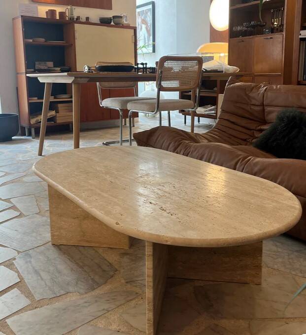 Oblong travertine coffee table oblong rectangular coffee table raw travertine