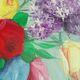 Ancienne peinture représentant un bouquet de fleur