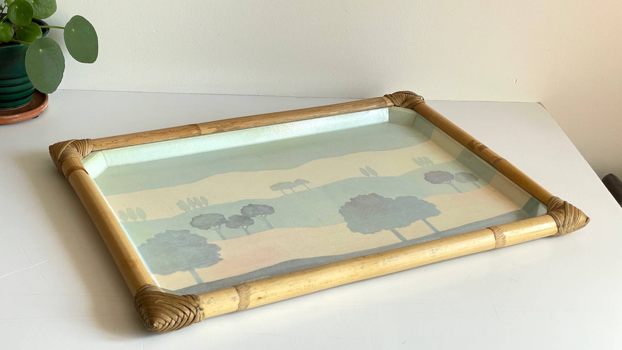 Catherine escalon vintage fiberglass serving tray