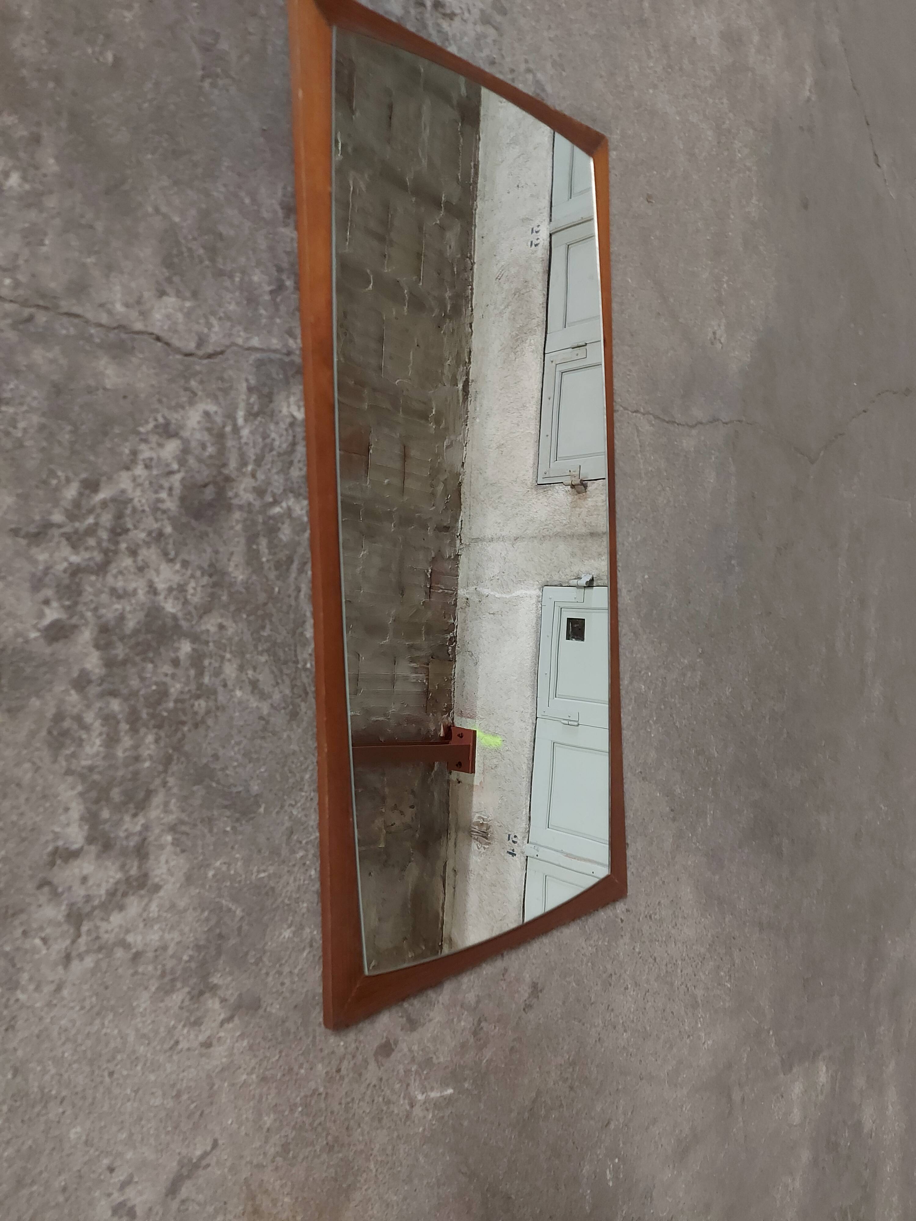 Scandinavian vintage wall mirror 37 X 77 cm