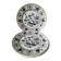 Trio of Castellania plates in Italian earthenware, vintage blue decoration