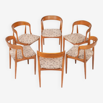 Ensemble de 6 chaises de salle à manger modèle 16 par Johannes Andersen pour Uldum Mobelfabrik, Danemark 1960