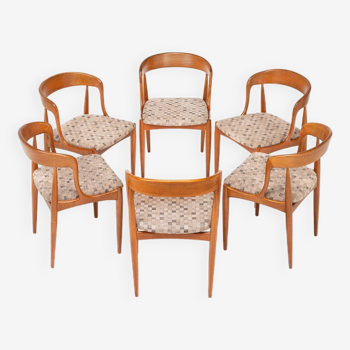 Set of 6 Model 16 Dining Chairs by Johannes Andersen for Uldum Mobelfabrik, Denmark 1960s