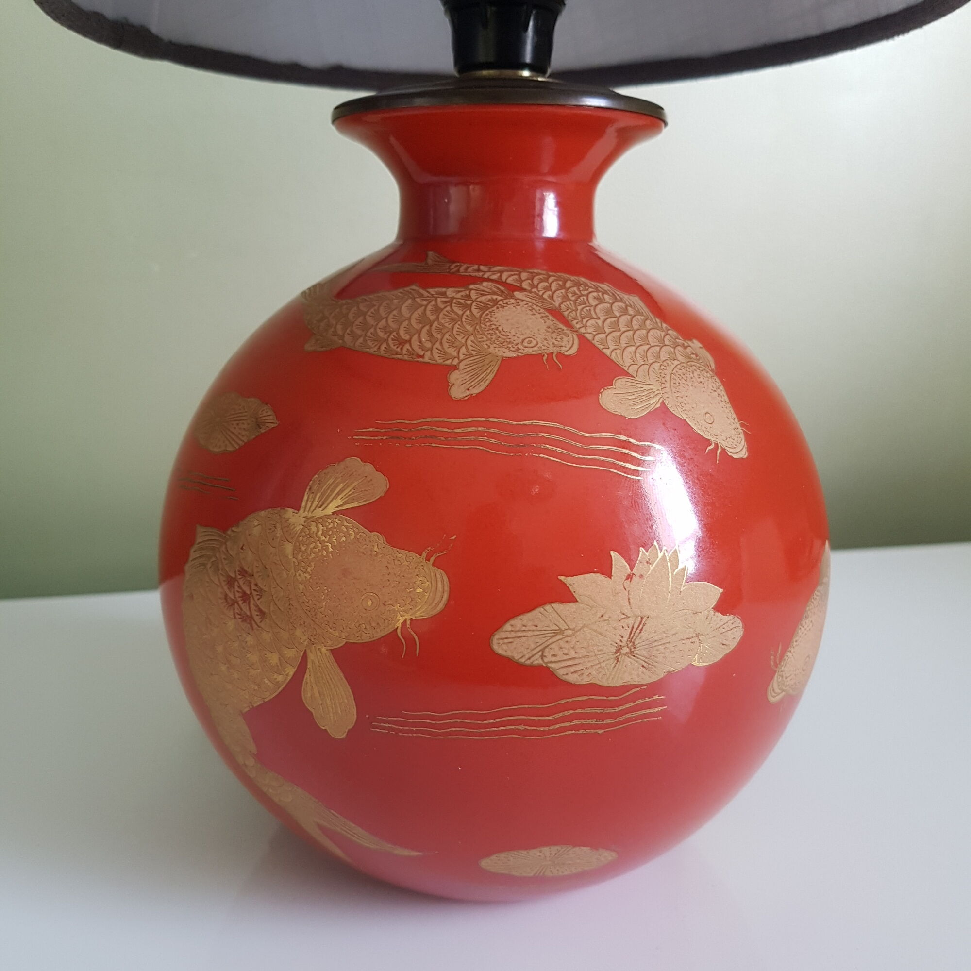 Lamp golden Carp Koi pattern