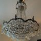 Lustre Montgolfière à pampilles en cristal