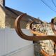 Baumann bistro style 1960s curved wood swivel parrot coat rack