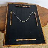 Rectangular rattan mirror