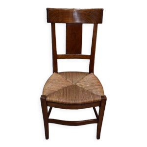 Chaise à langer paillée