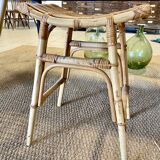 Tabouret vintage en rotin