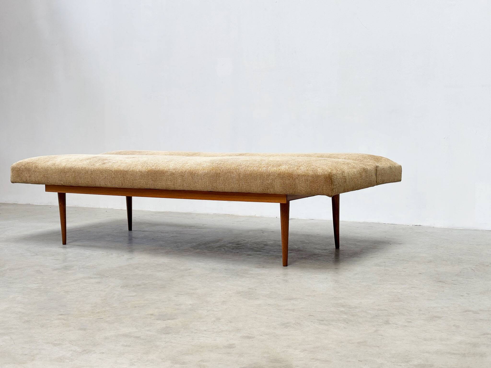 1970's German wooden sofa / daybed