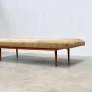 1970's German wooden sofa / daybed