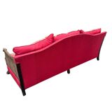 Empire-style bergère bench, carved wood and cane sofa, circa 1900