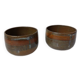 Pots en grès vernissé
