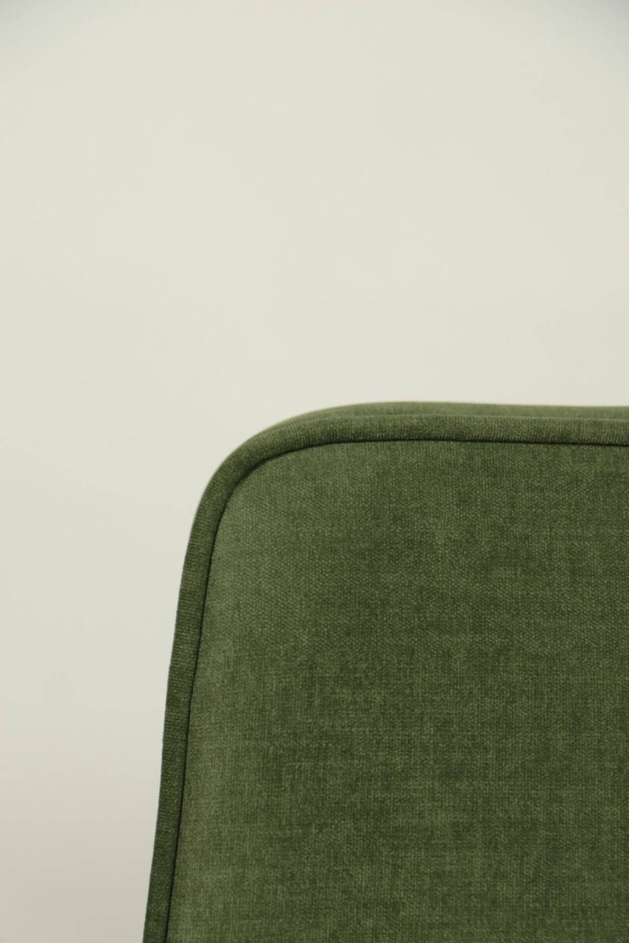 Fauteuil vintage vert mousse, bois de chêne, entièrement restauré