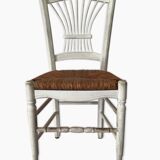 Vintage painted mulched lyre chair