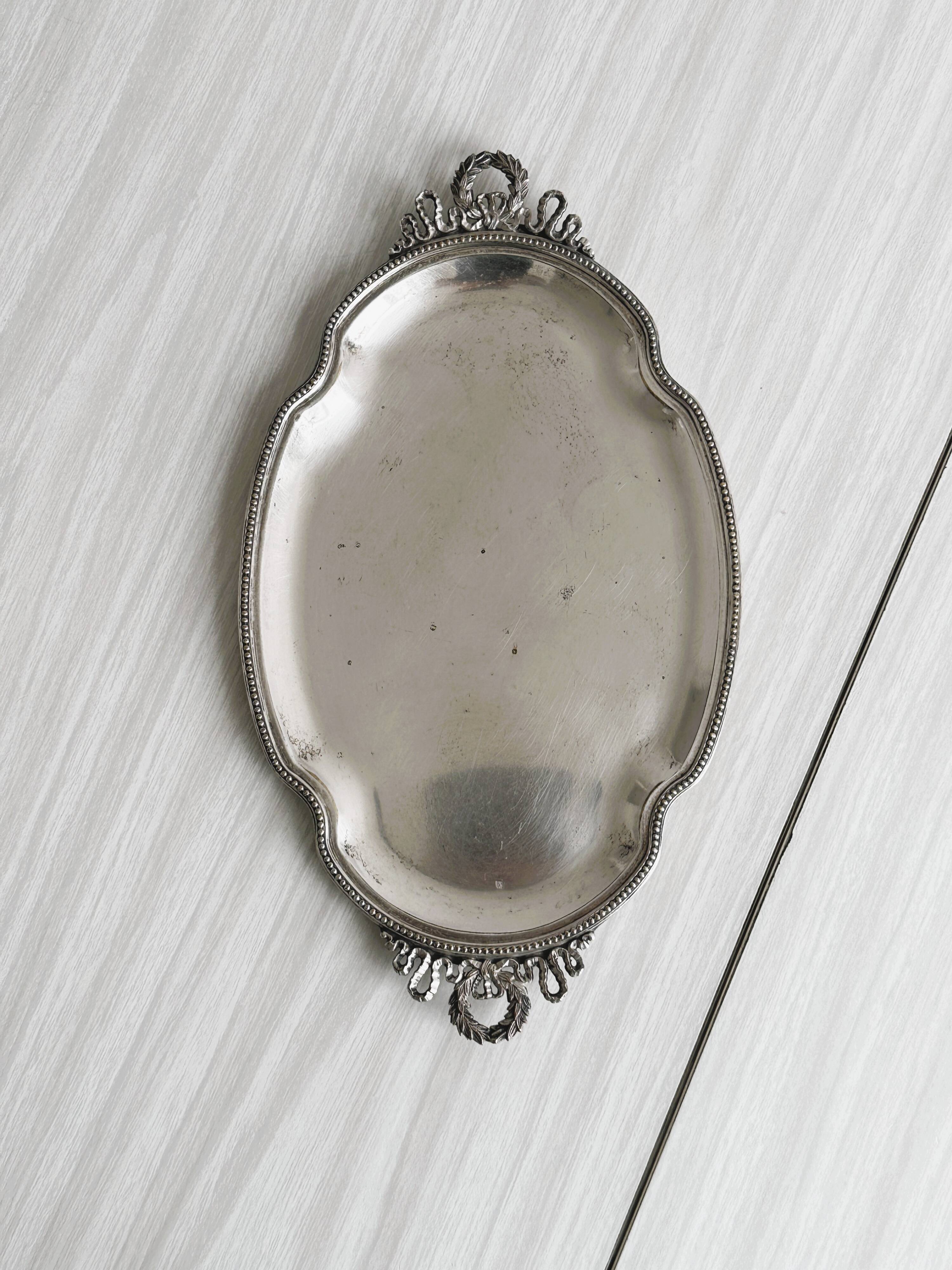 Small old metal tray