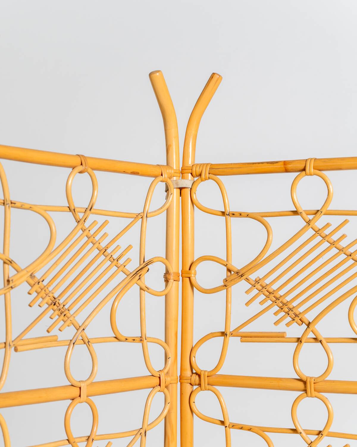 Five-panel rattan folding screen, Scandinavia, 1960s