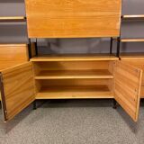 Modular bookcase with vintage wardrobe 60