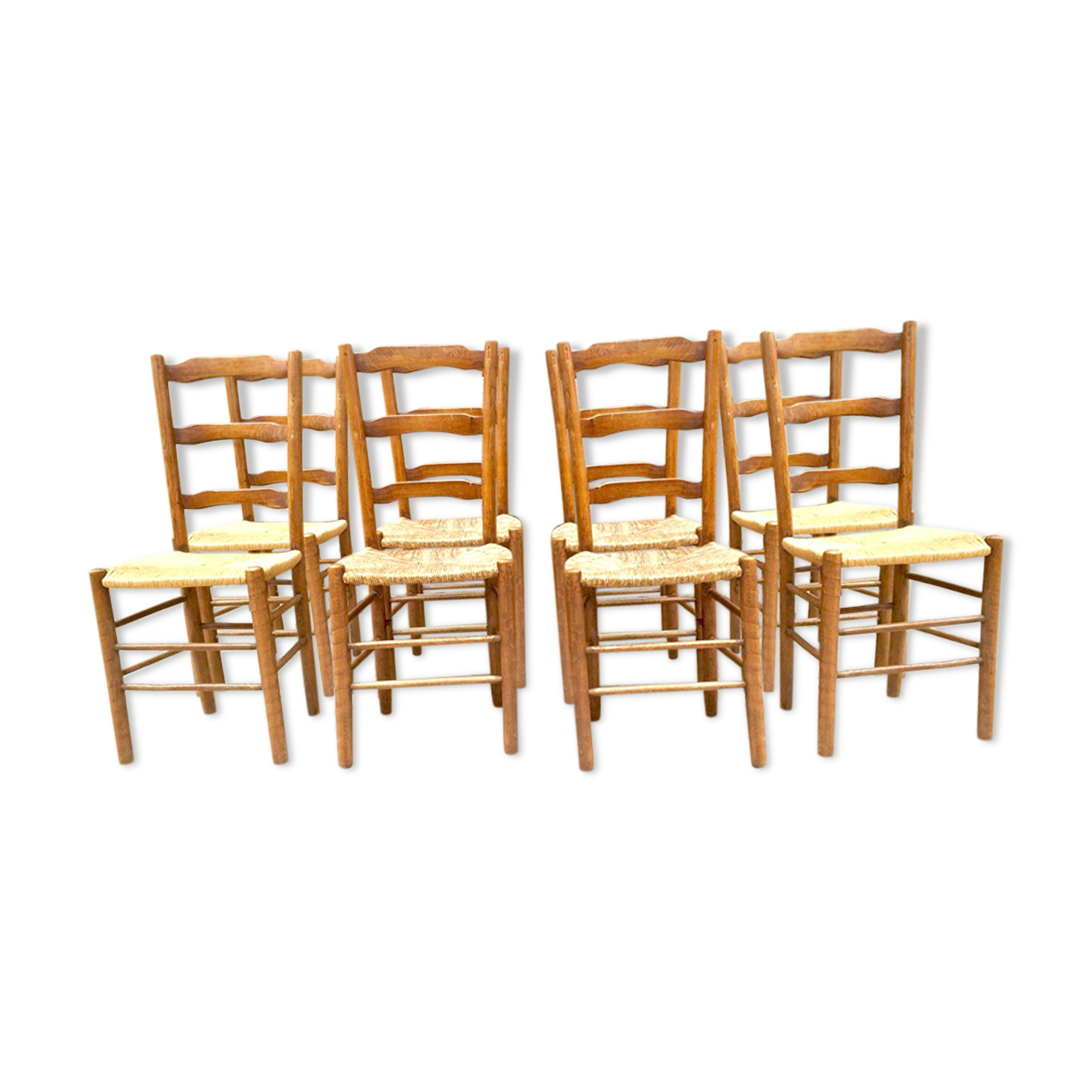 8 farm chairs, early twentieth